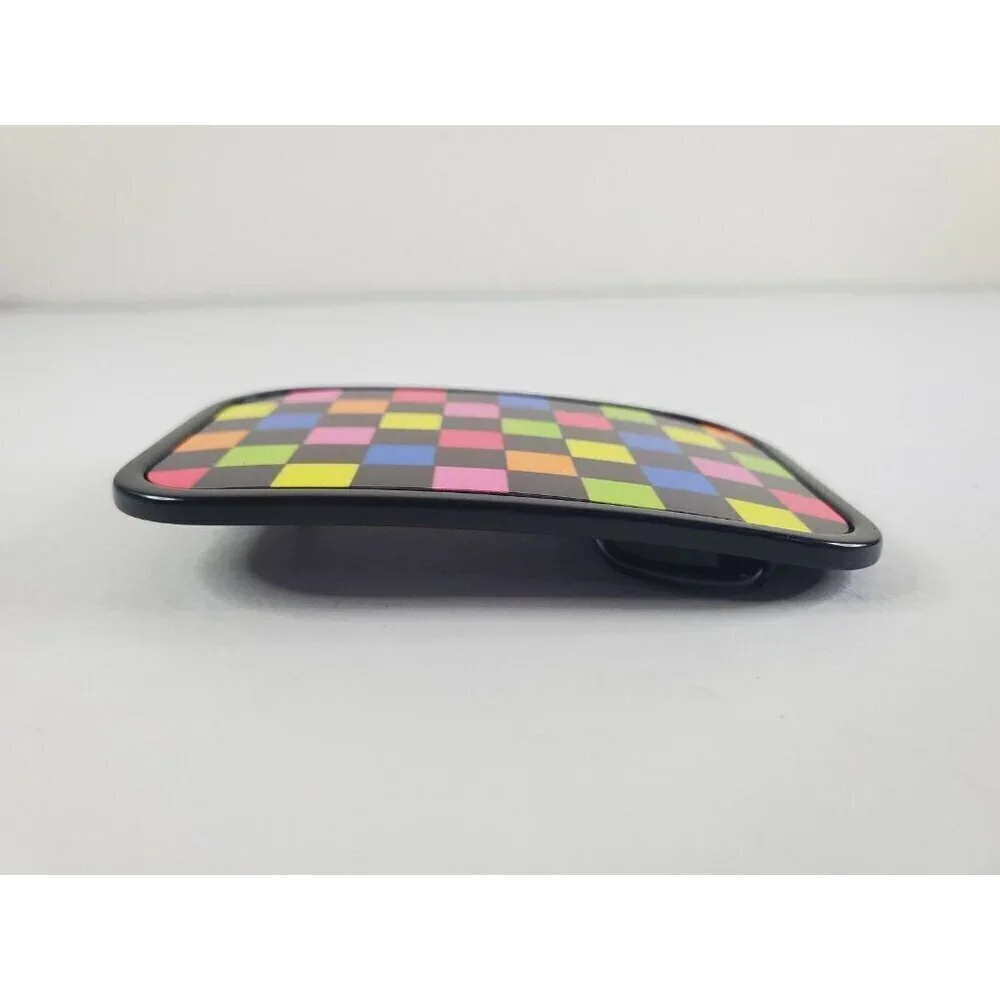 Belt Buckle Colorful Neon Squares Retro Rectangle Black Metal Enamel‎ 3